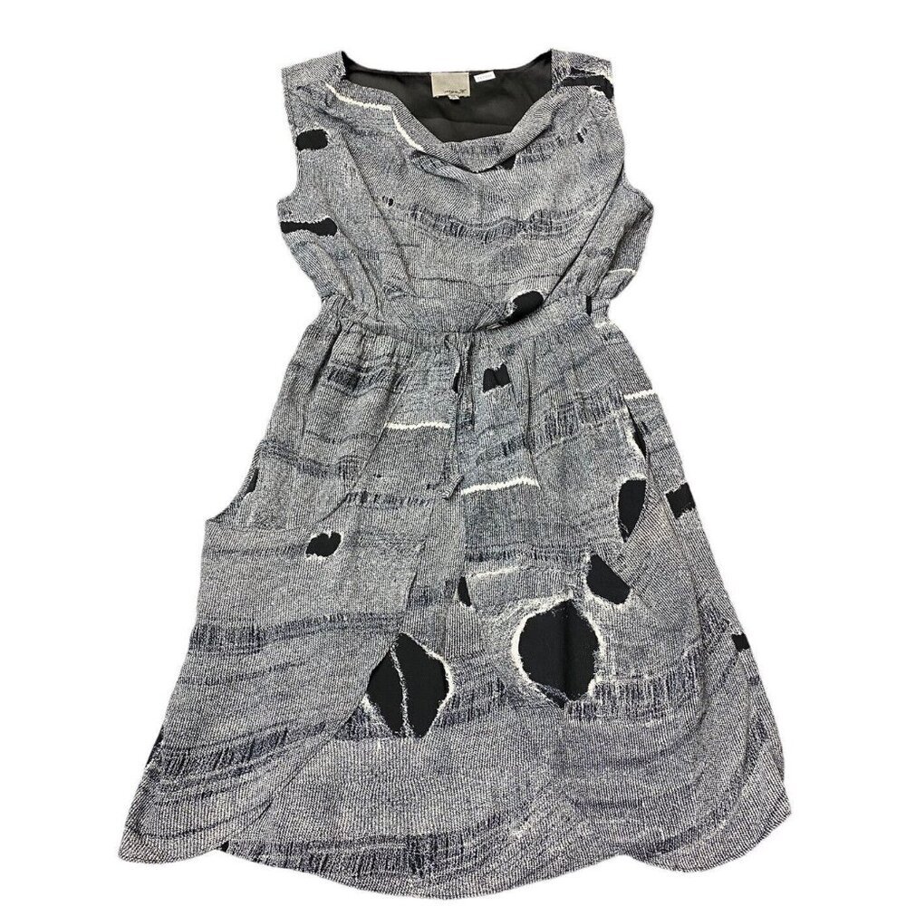Aryn K sz XS Dress Black & White Sleeveless ArynK Minimalist Flowy Classic